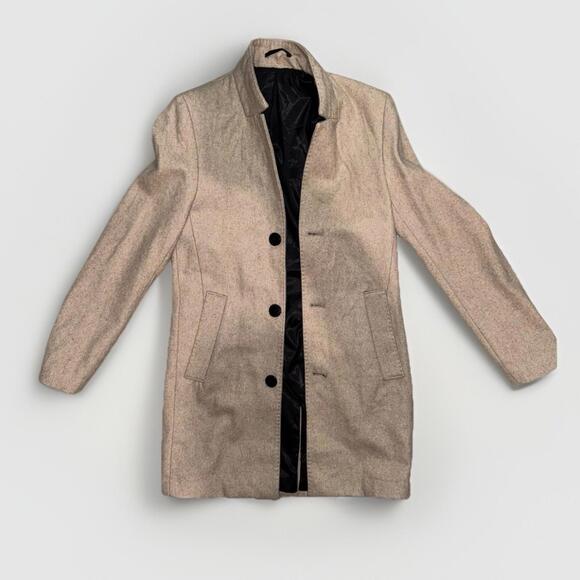 H&M Other - Men's H&M Trench Coat Mid Length Wool Blend Beige Size 32R